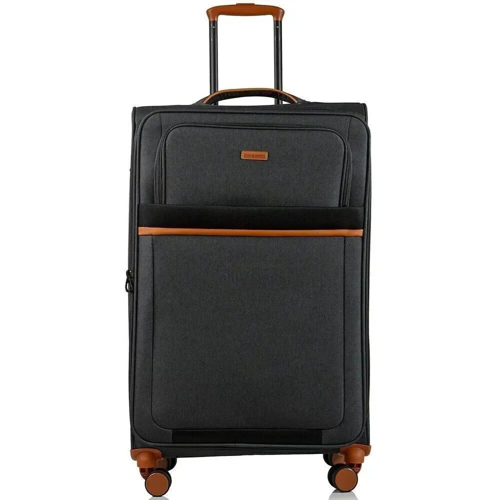 CHAMPS Classic II Collection 1-piece Softside Luggage  suitcase 24”Grey GREY